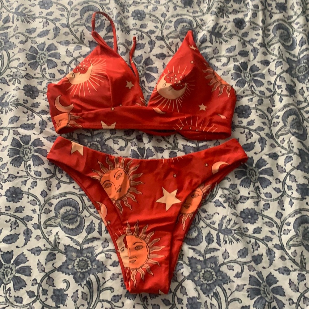 Sun and moon two piece bikini!